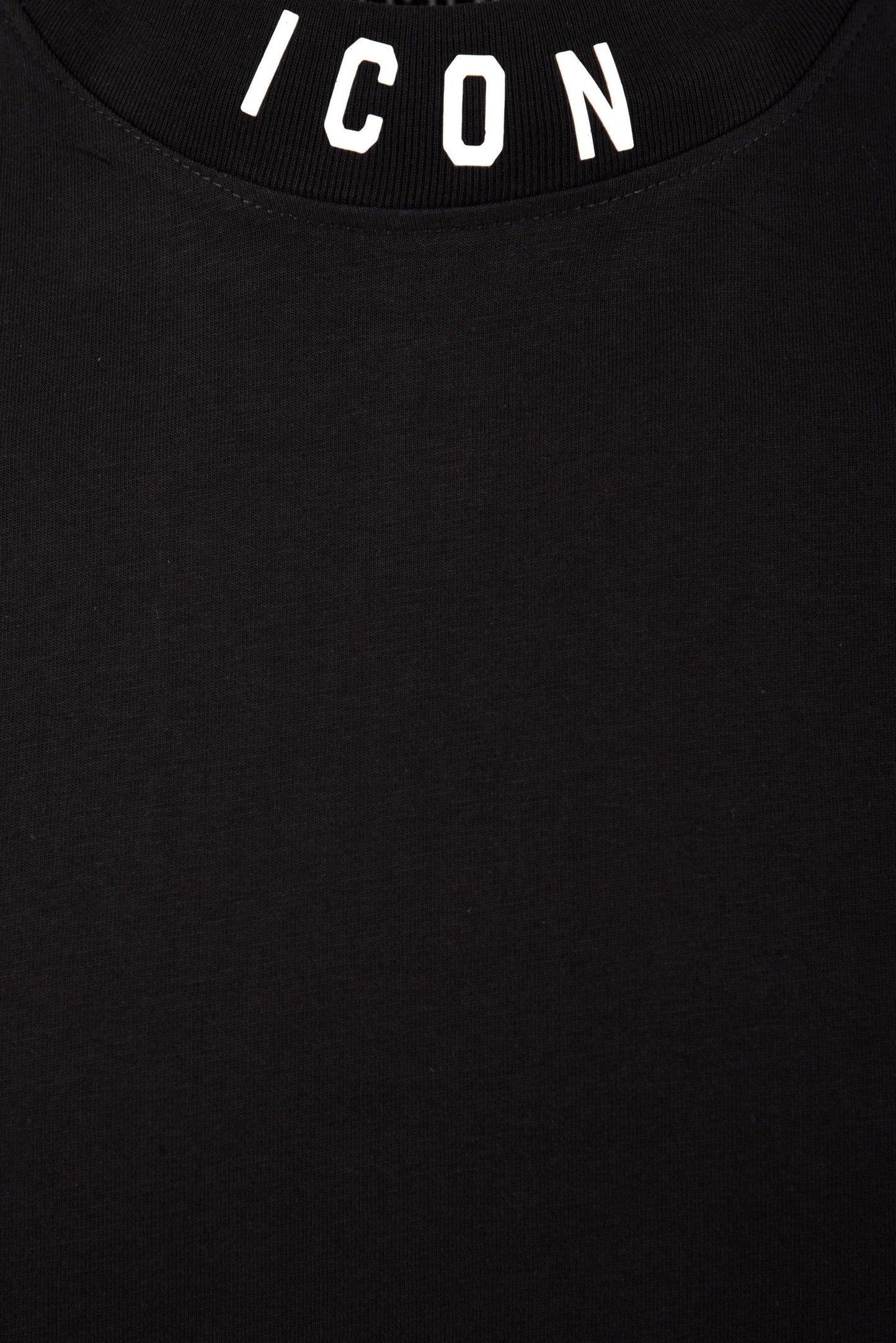 T-shirt in jersey di cotone con logo sul collo