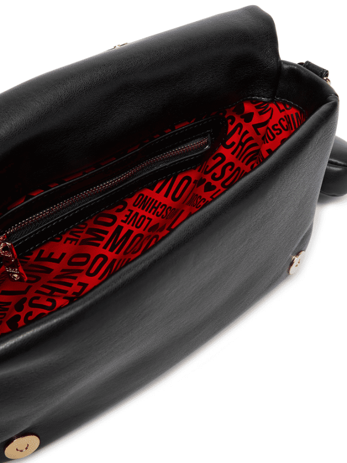 Borsa a tracolla con logo puffy