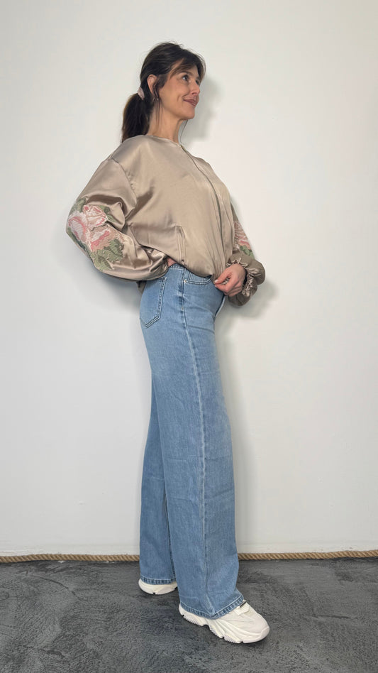 Jeans wide leg a vita alta Bea
