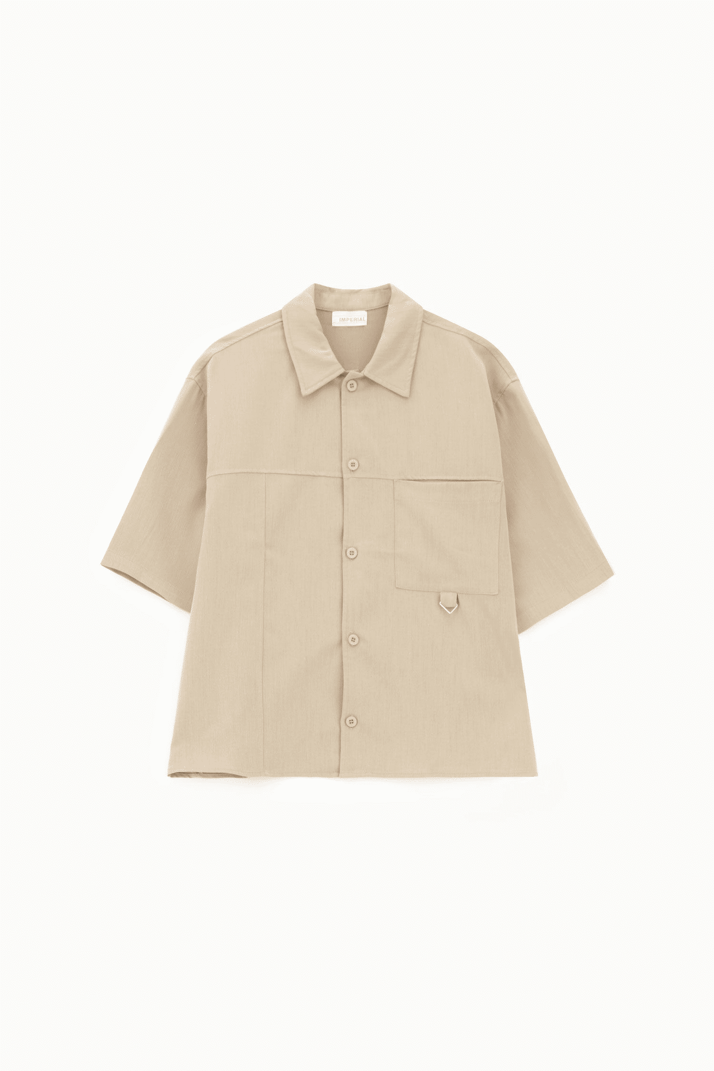 Camicia manica corta tasca frontale anello d