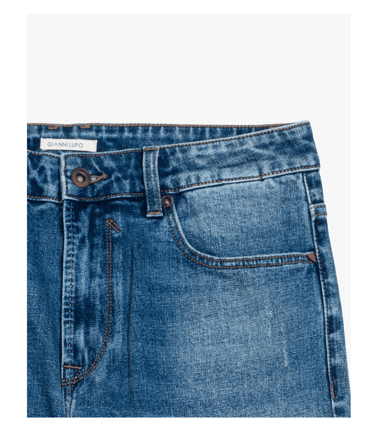 Jeans MIKE carrot cropped fit con graffi