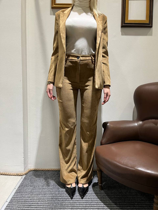 Pantaloni a zampetta in velluto Samira