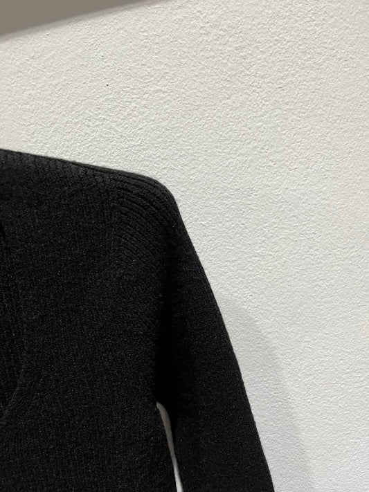 Maglioncino a costine scollo rotondo Nerina