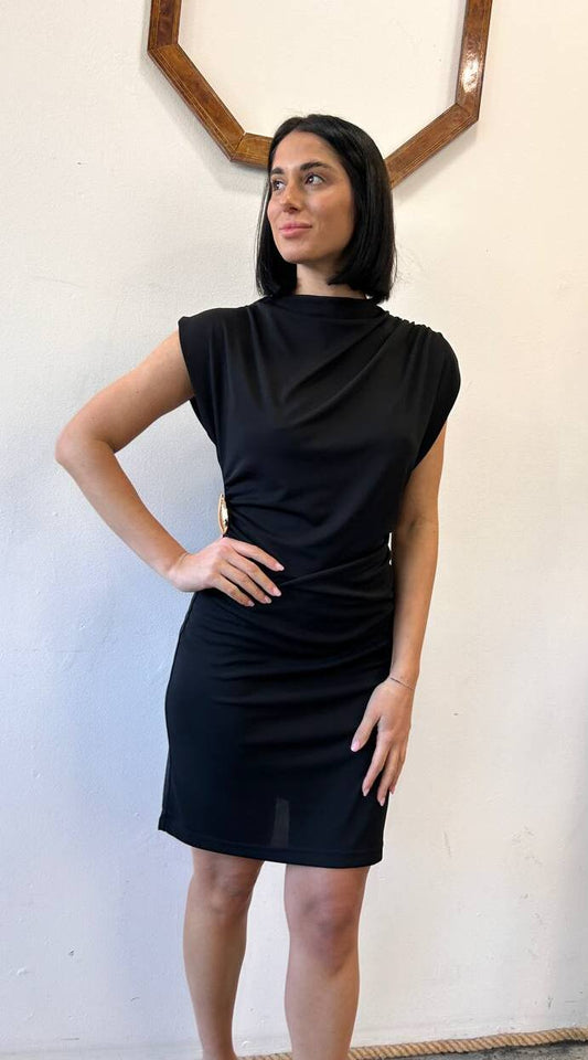 Abito smanicato con spilla laterale Mirella