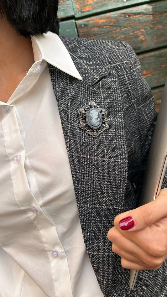 Giacca collo a lancia check Erica