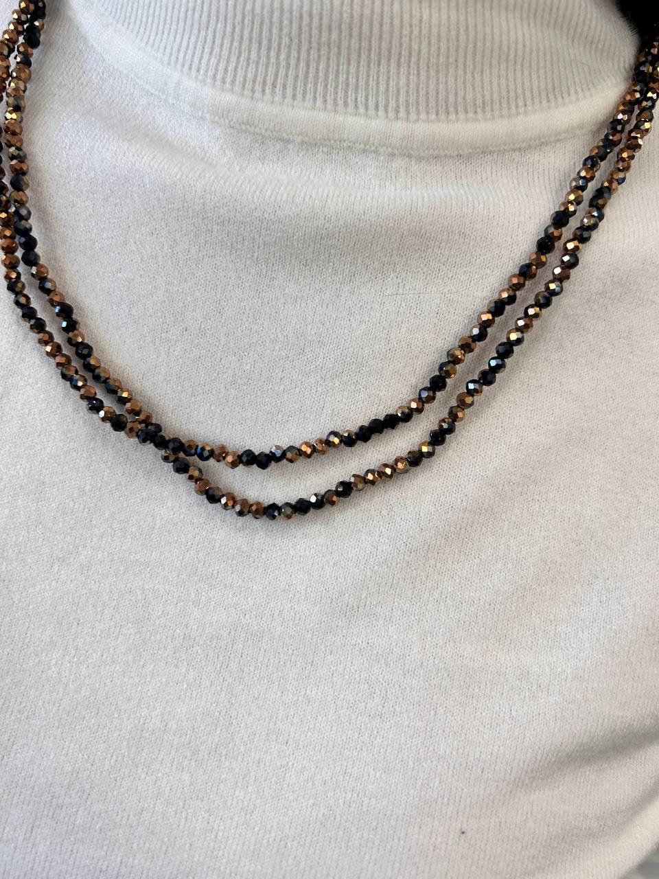 Collana elastica in perline sfaccettate Anvera