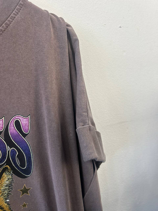 T-Shirt marmorizzata stampa curvy Serina