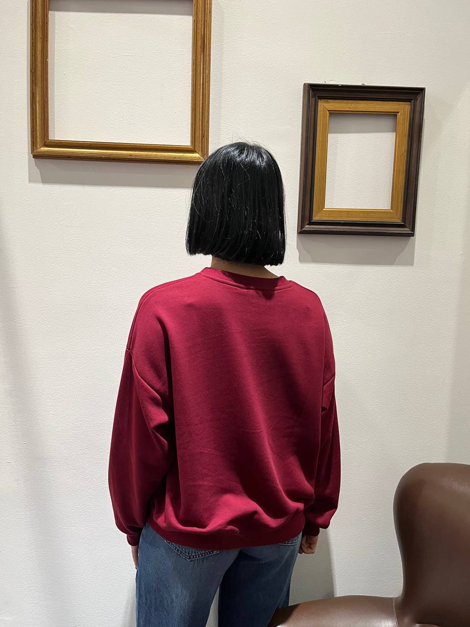 Felpa over con scritta Los Angeles