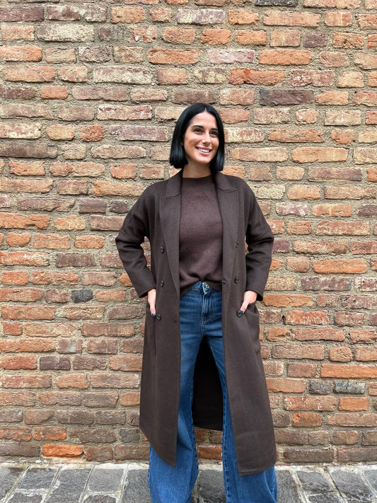 Cappotto doppiopetto basic lungo Ferina