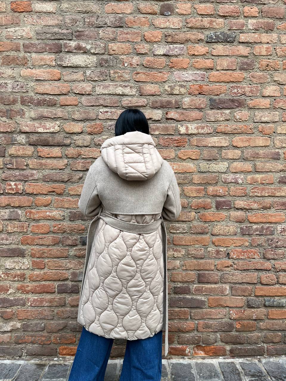 Cappotto con inserti in piumino Elaria