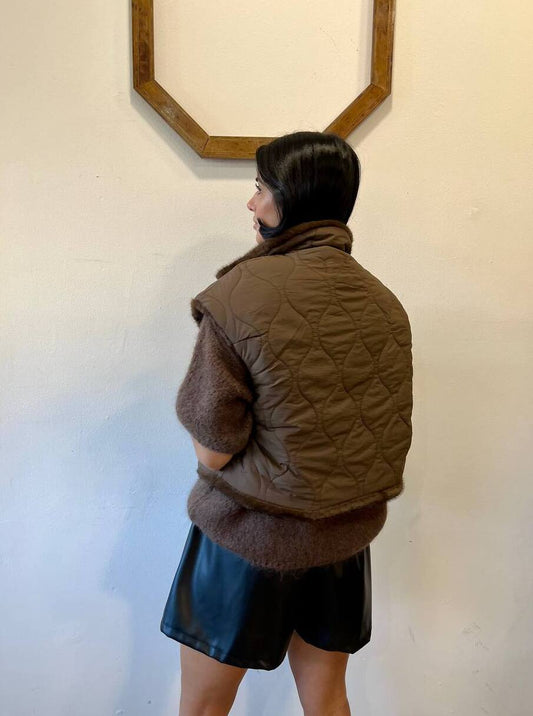 Smanicato trapuntato con dettagli in pelliccia Caren