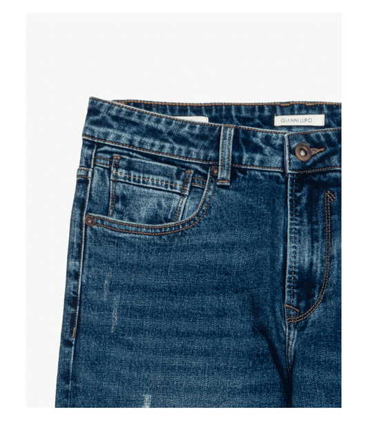 Jeans MIKE carrot cropped fit con graffi