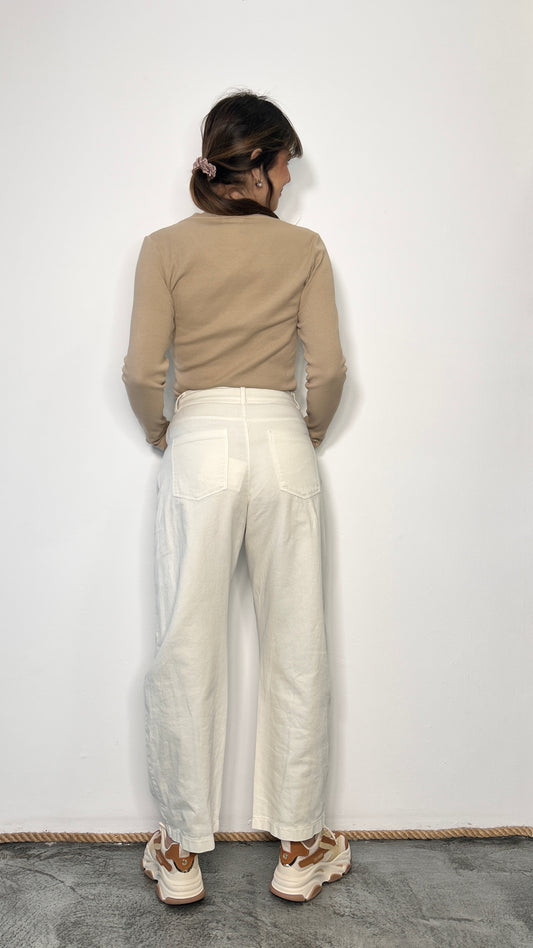 Pantaloni con cuciture a vista Tina