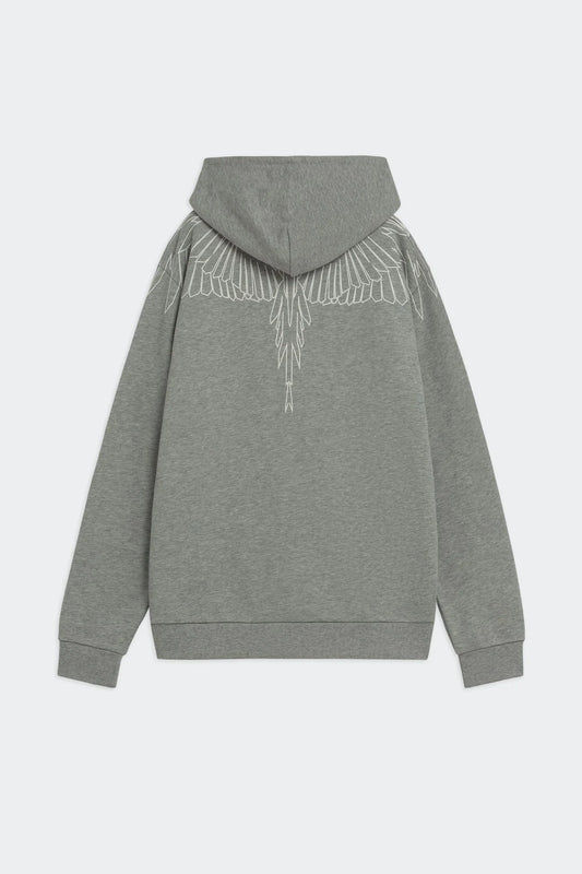 Felpa capuccio con stampa aquila geometrica