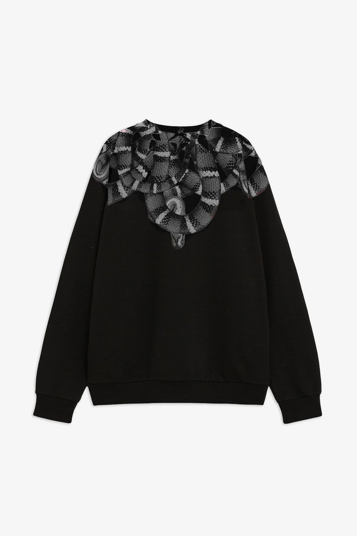 Felpa girocollo con stampa serpenti