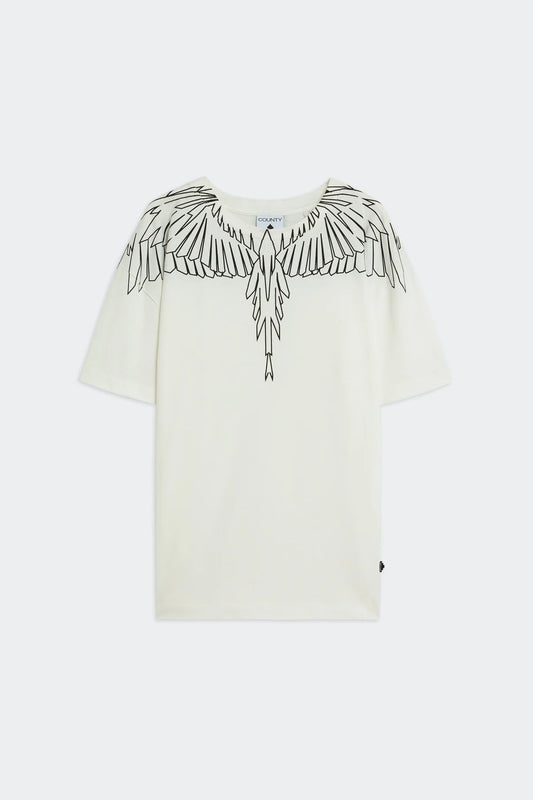 T-Shirt con stampa aquila geometrica