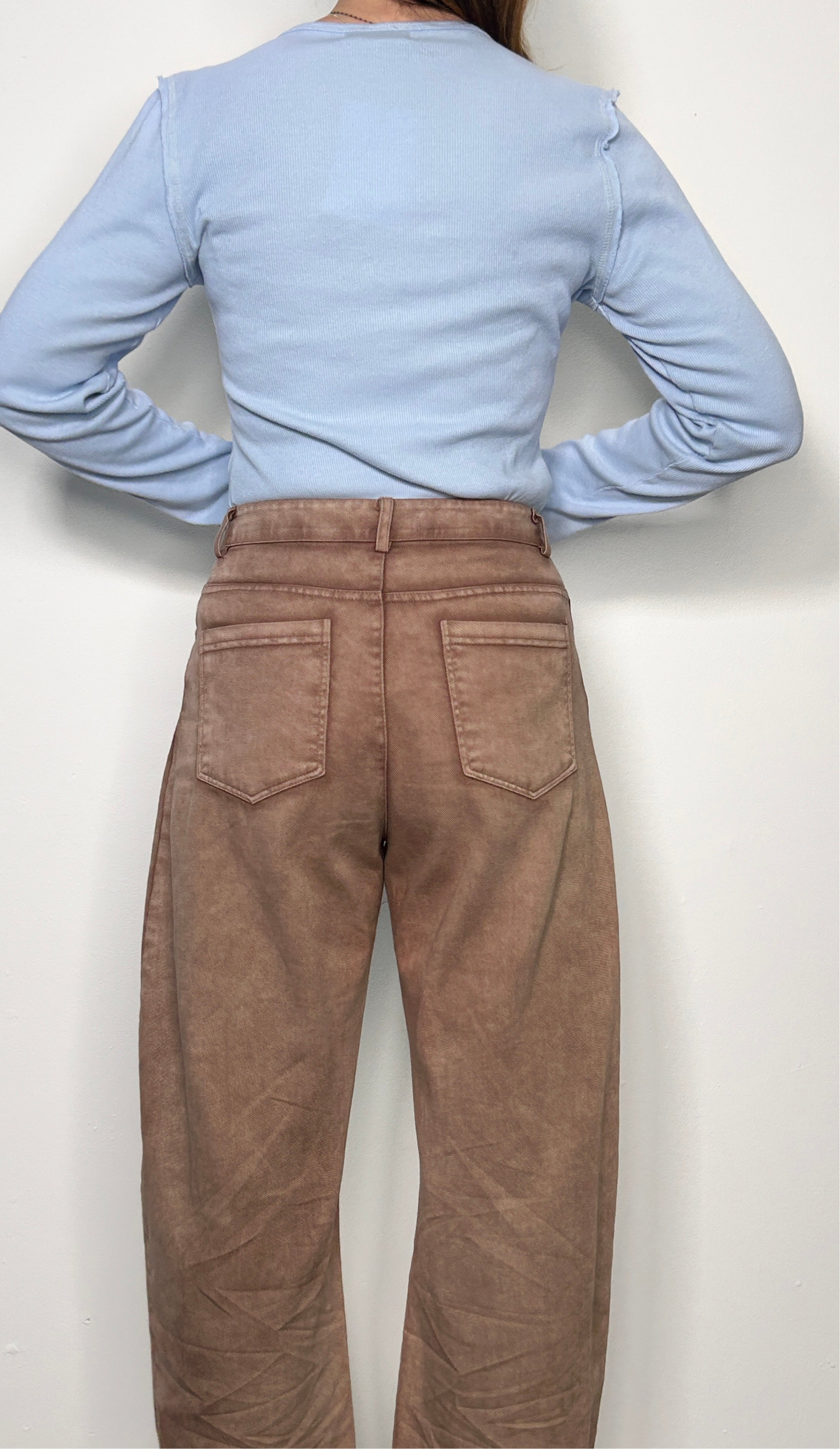 Jeans con cuciture a vista Tina