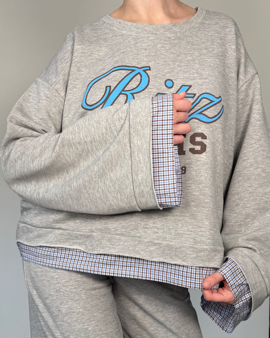 Felpa con inserti camicia Valentina