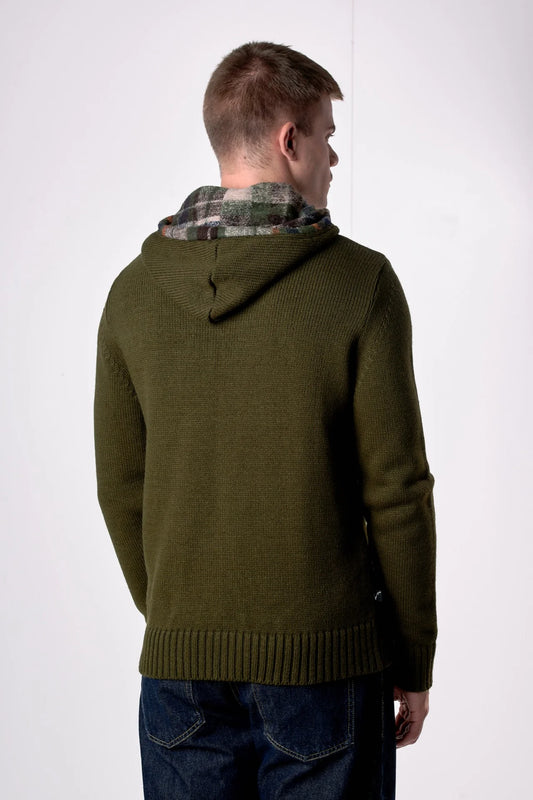 Maglione Cappuccio Oslo con interno in tessuto