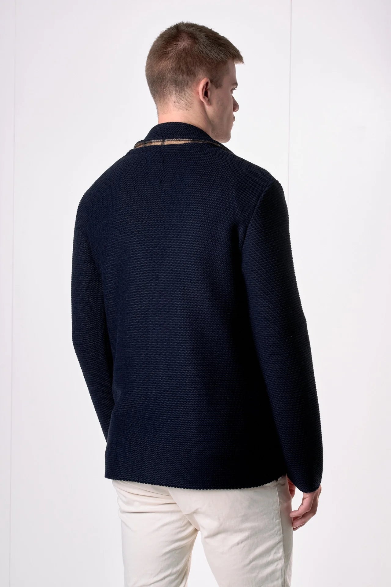 Giacca Monopetto Links con interno collo e pochette in tessuto