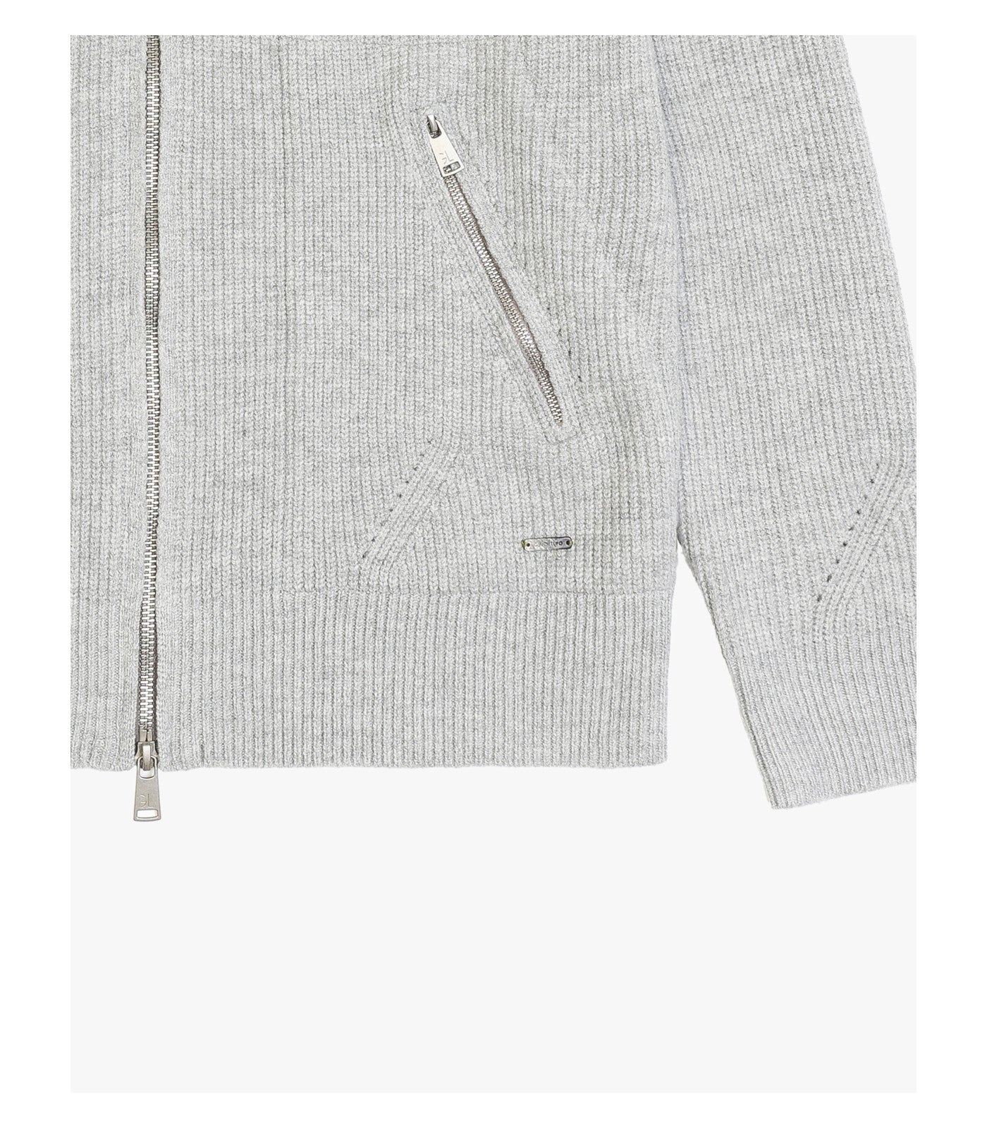 Cardigan in maglia con zip