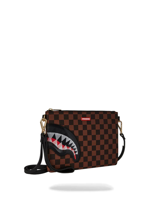 Pochette e beauty SHARKS IN PARIS LENTICULAR CHOMP CROSSOVER CLUTCH W/ SHOUDLER STRAP