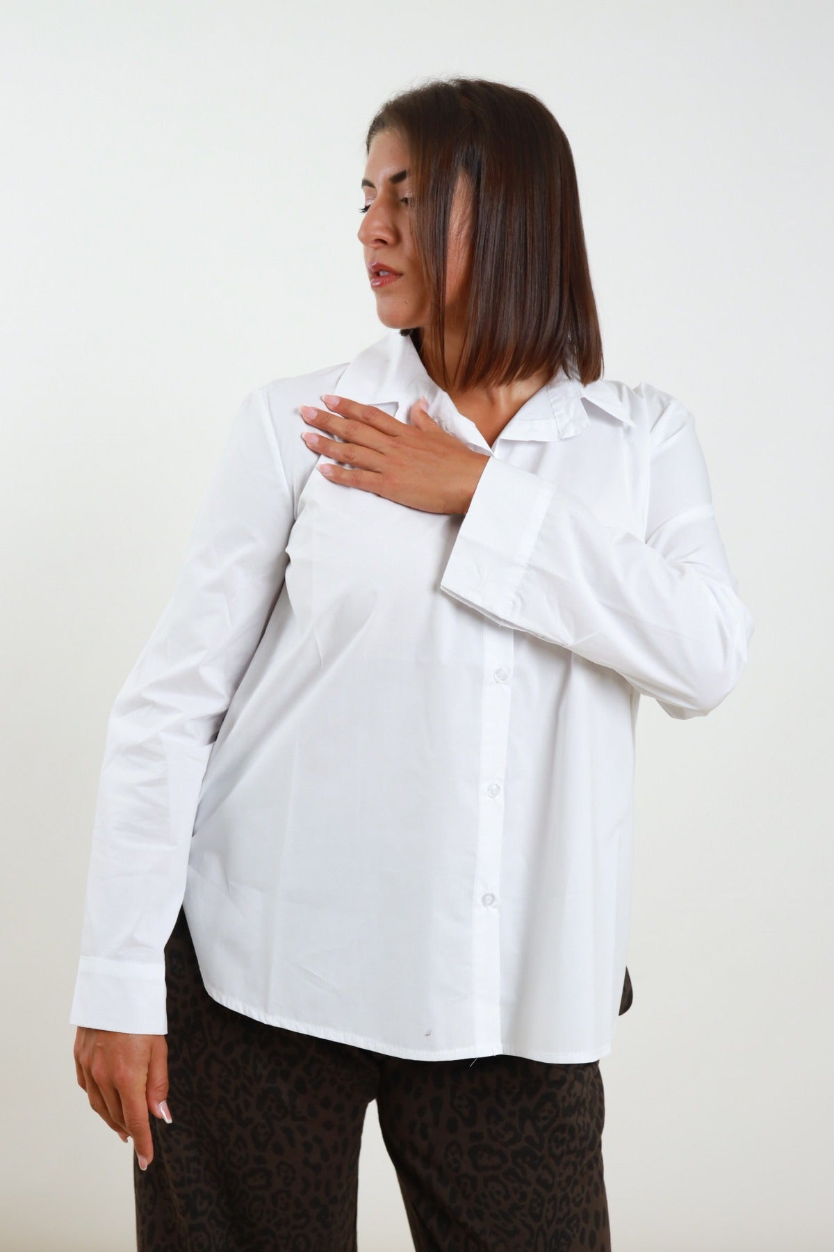 Camicia gioiello curvy Ranuncolo
