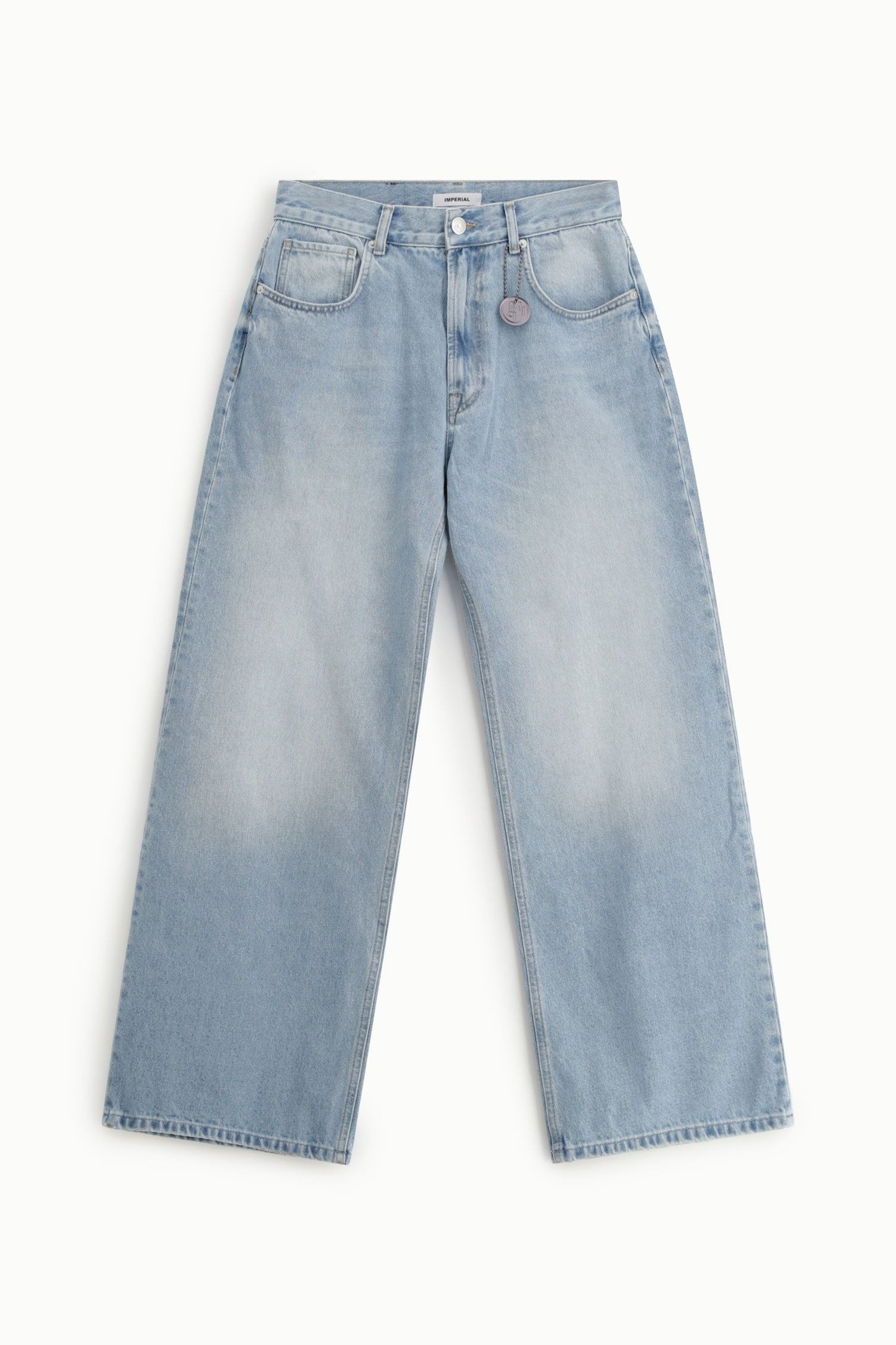 Jeans baggy fit cinque tasche vita alta