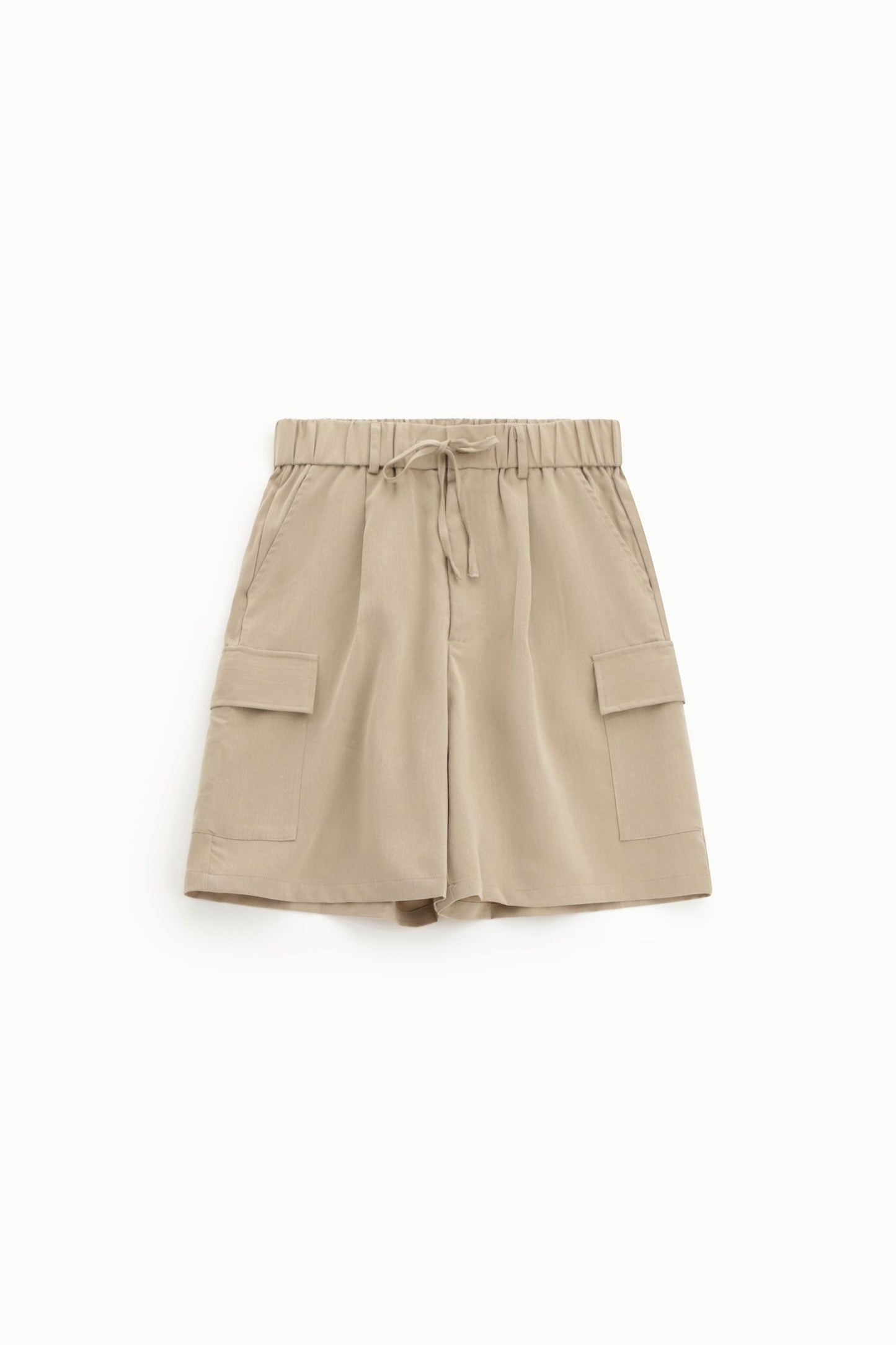 Bermuda cargo con tasche laterali e elastico in vita