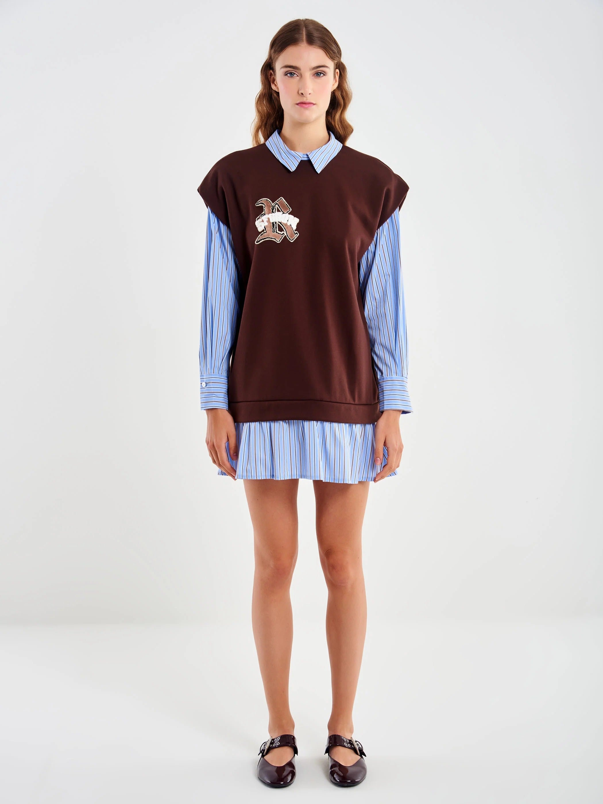 Abito combinato camicia e gilet in felpa Nepeta – Aldieci