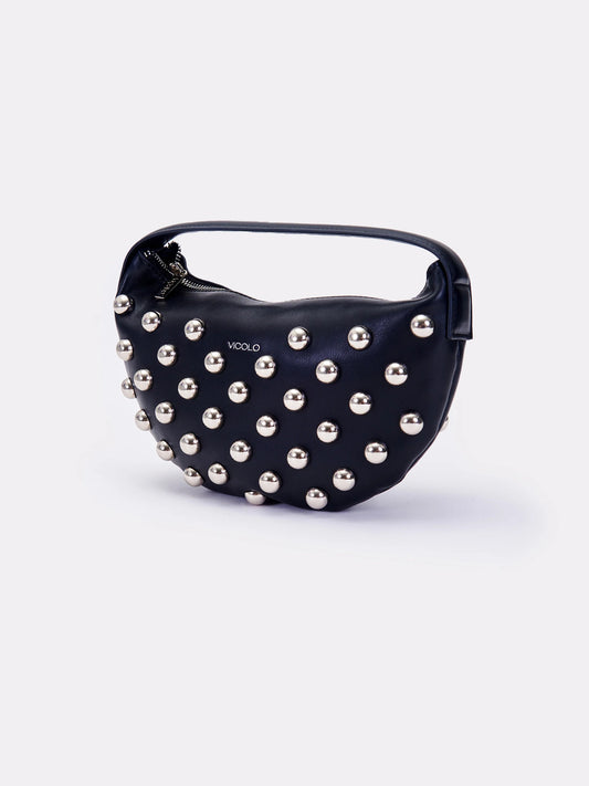 Borsa croissant studded Gelsovia