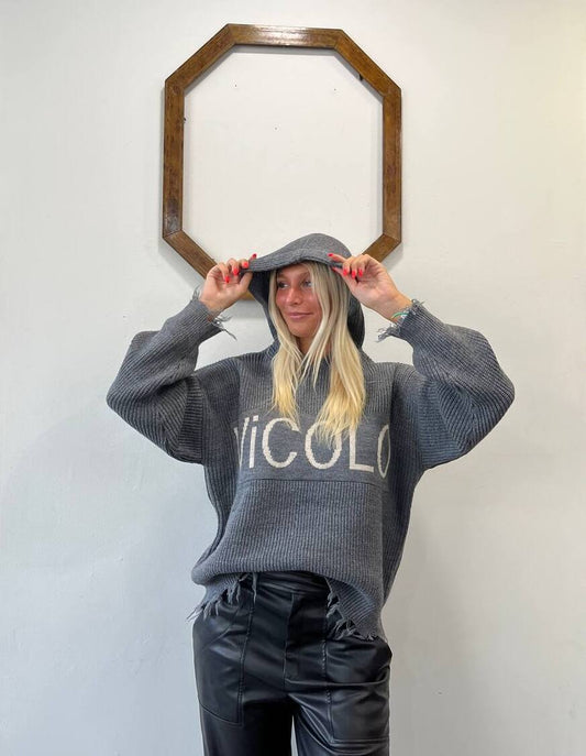 Maglione con cappuccio Agave