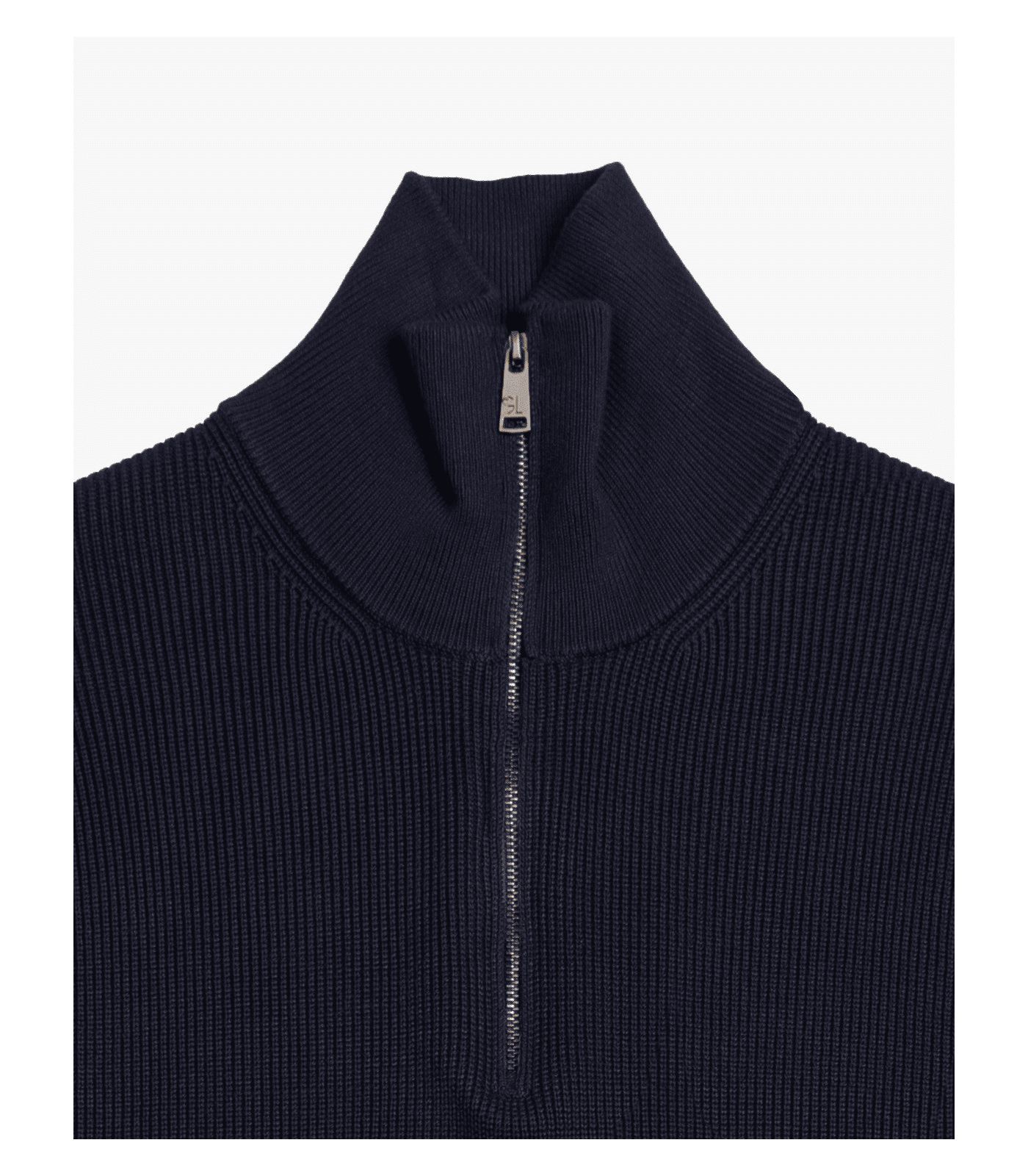 Maglia con collo a imbuto e zip