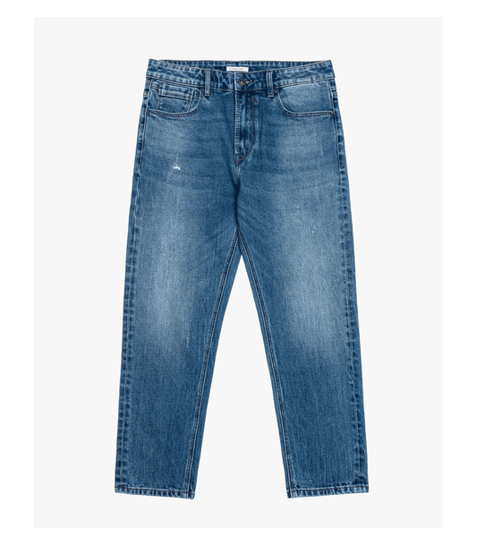 Jeans MIKE carrot cropped fit con graffi