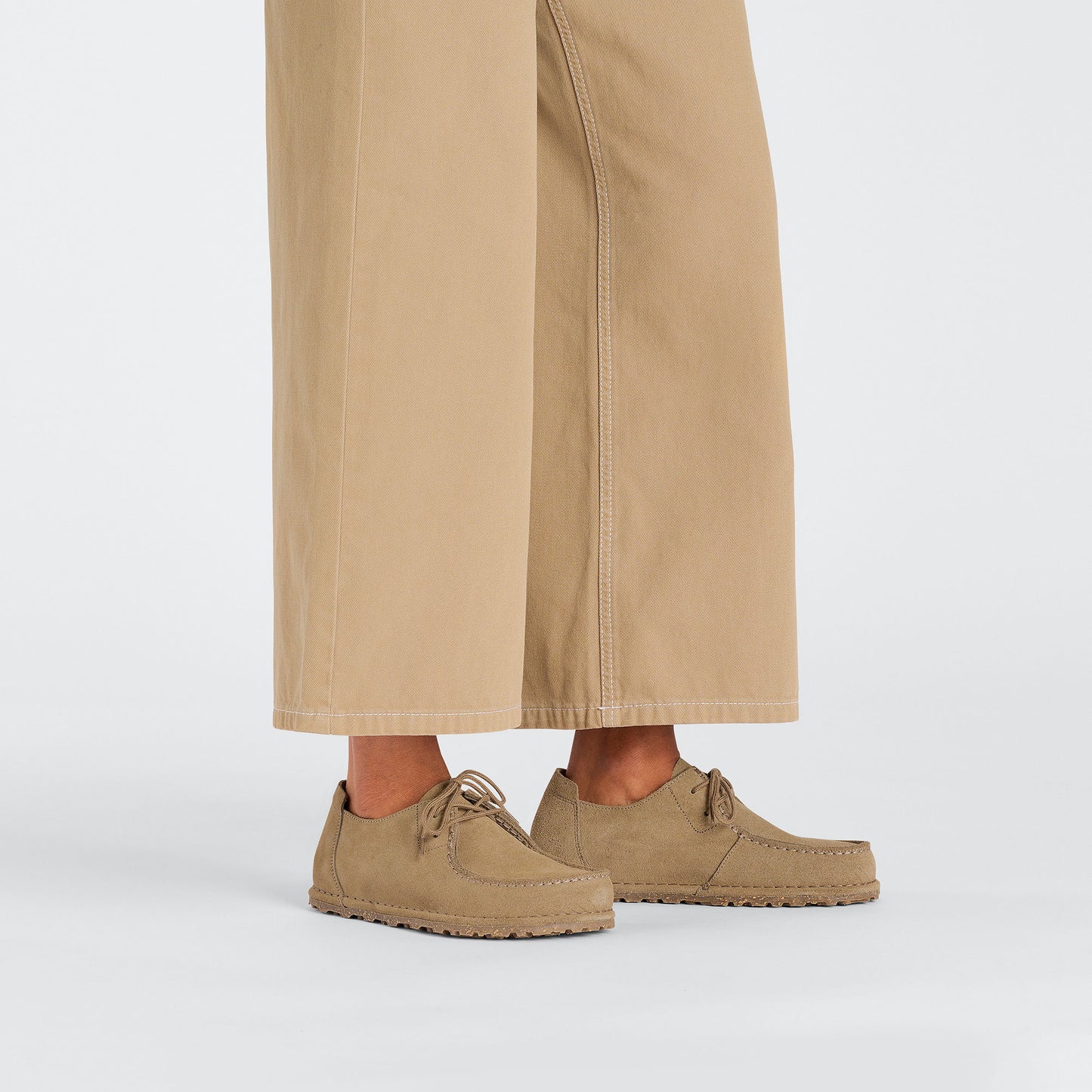 Utti Lace Men gray taupe, Suede Leather