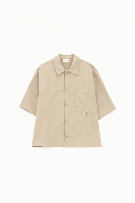 Camicia manica corta tasca frontale anello d