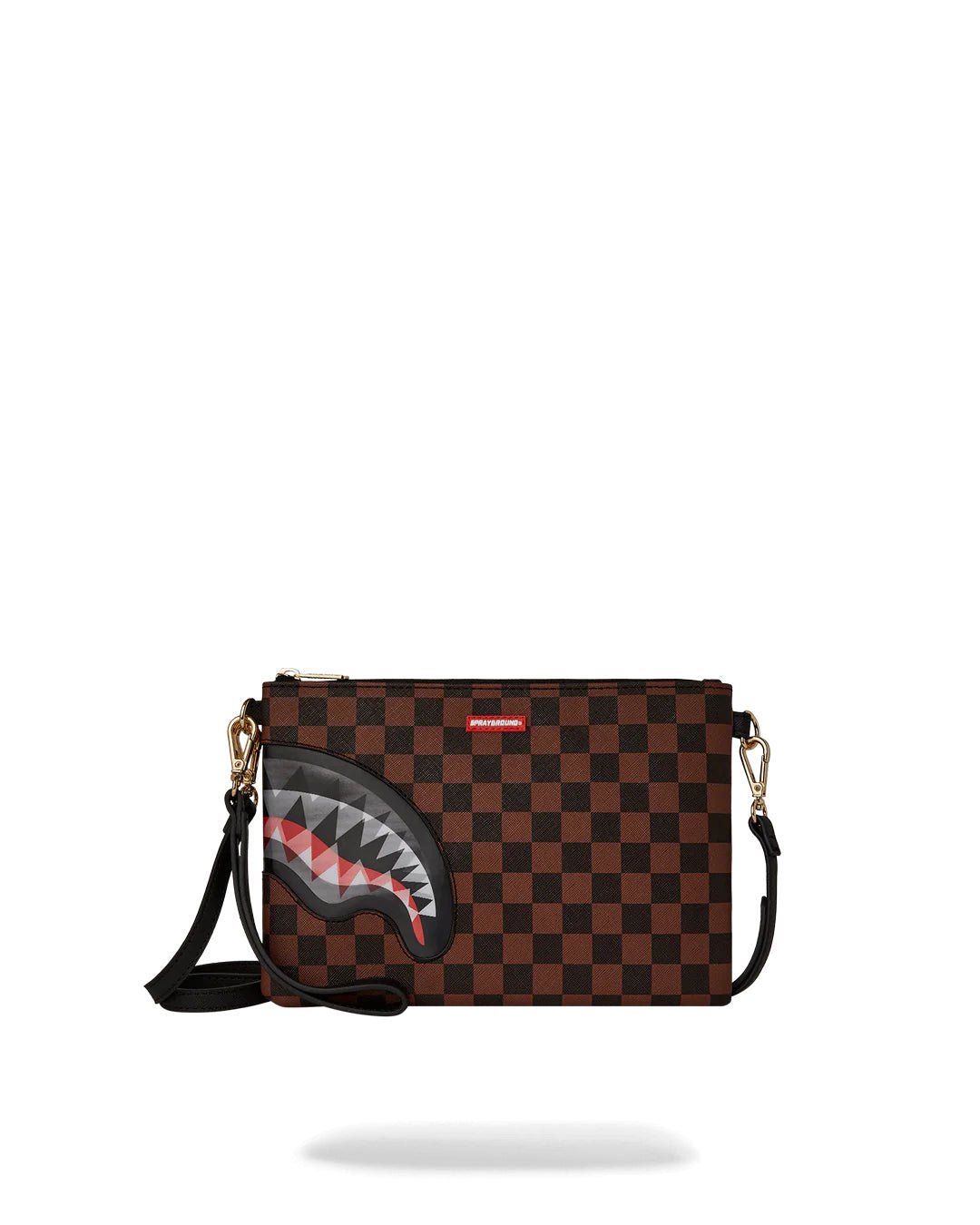 Pochette e beauty SHARKS IN PARIS LENTICULAR CHOMP CROSSOVER CLUTCH W/ SHOUDLER STRAP