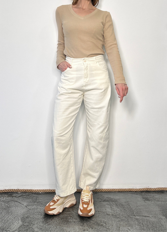 Jeans con cuciture a vista Tina