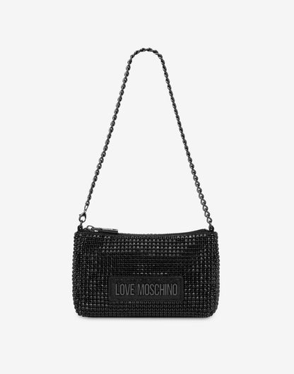 Mini bag con zip e strass