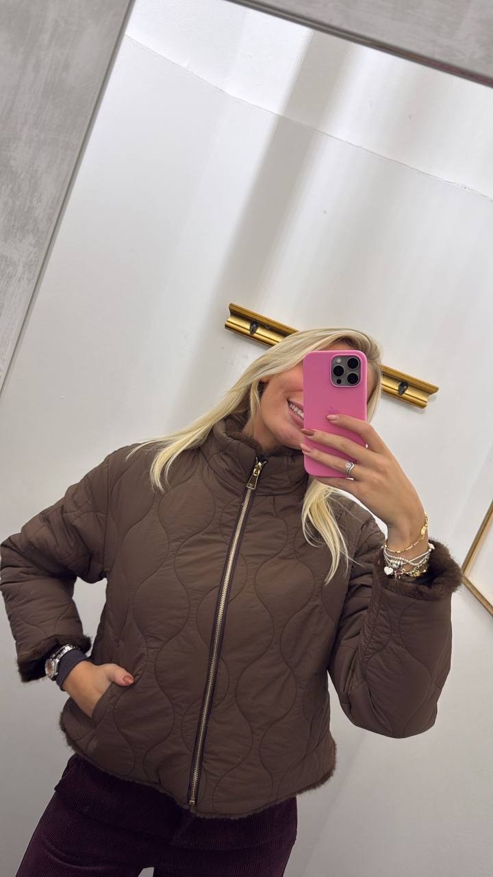 Giubbino reversibile con ecofur Noelia