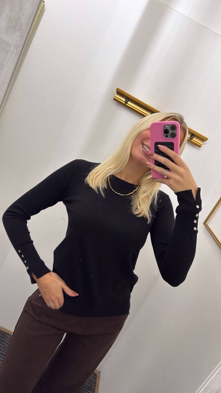 Maglia girocollo con bottoni Dalma