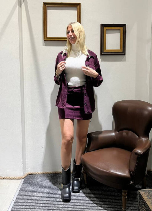 Minigonna in velluto a coste Letia