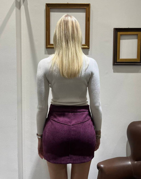 Minigonna in velluto a coste Letia