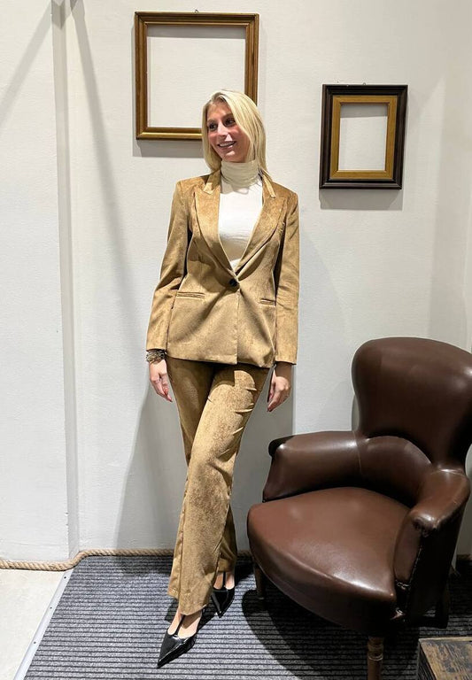 Pantaloni a zampetta in velluto Samira