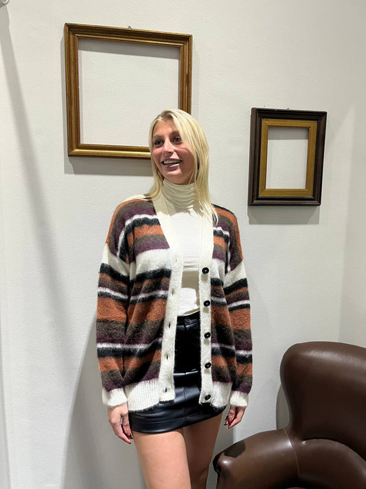 Cardigan a righe Selina