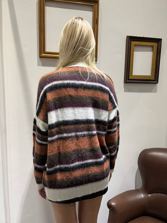 Cardigan a righe Selina
