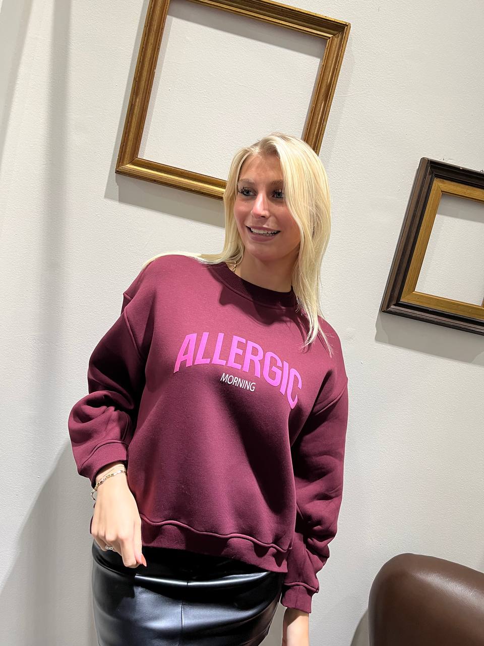 Felpa girocollo over con stampa Danira