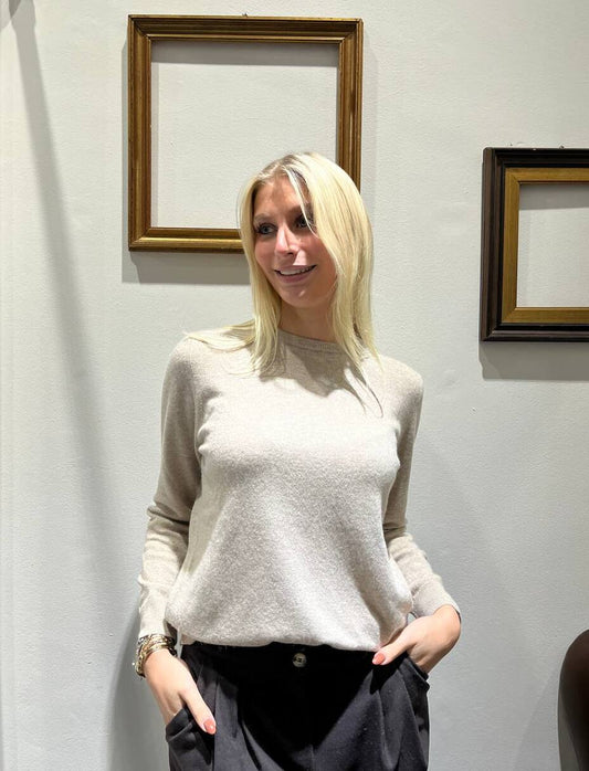Maglioncino girocollo in maglia sottile Evelina
