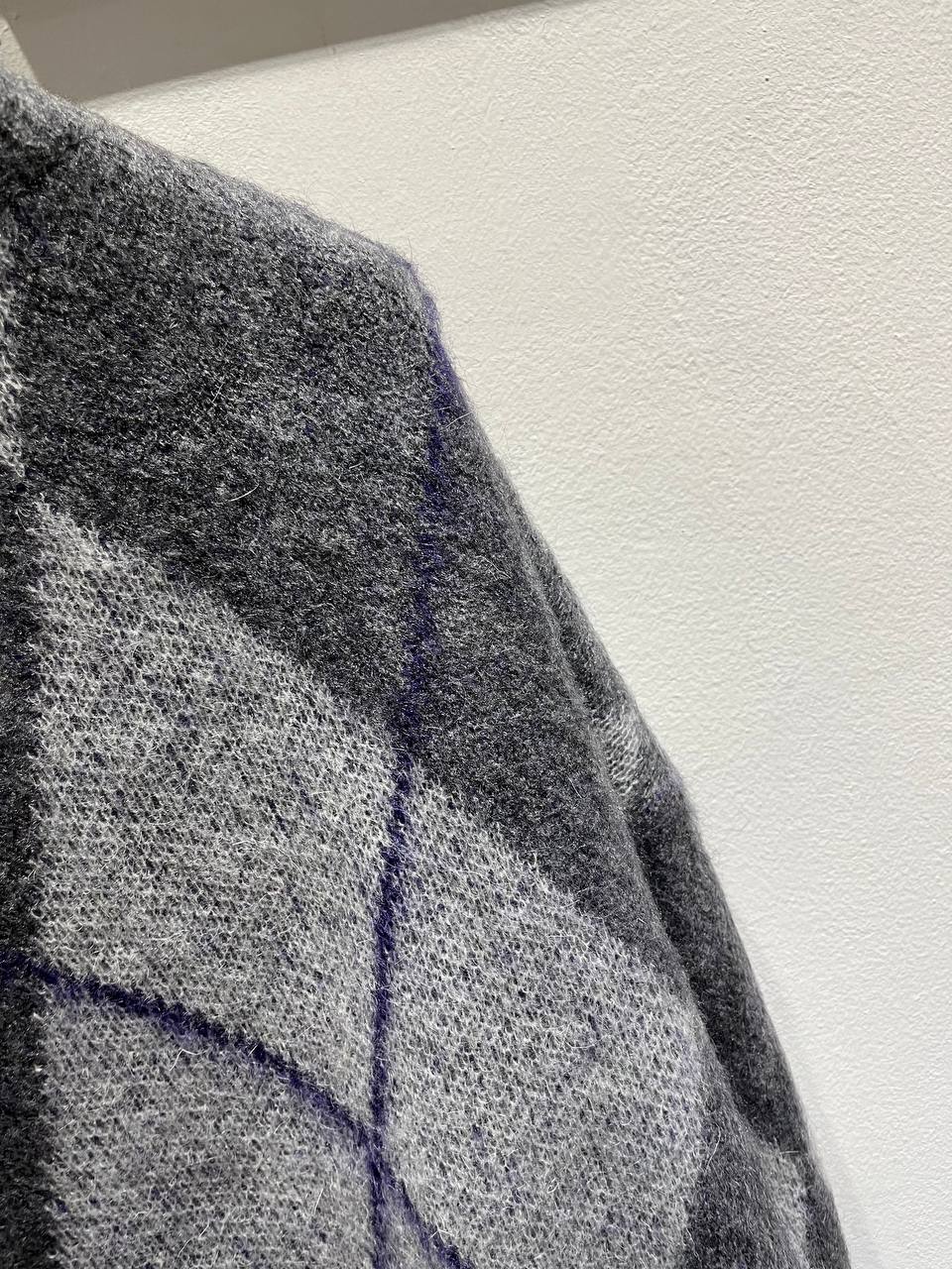 Pull in maglia con motivo rombi Celeste