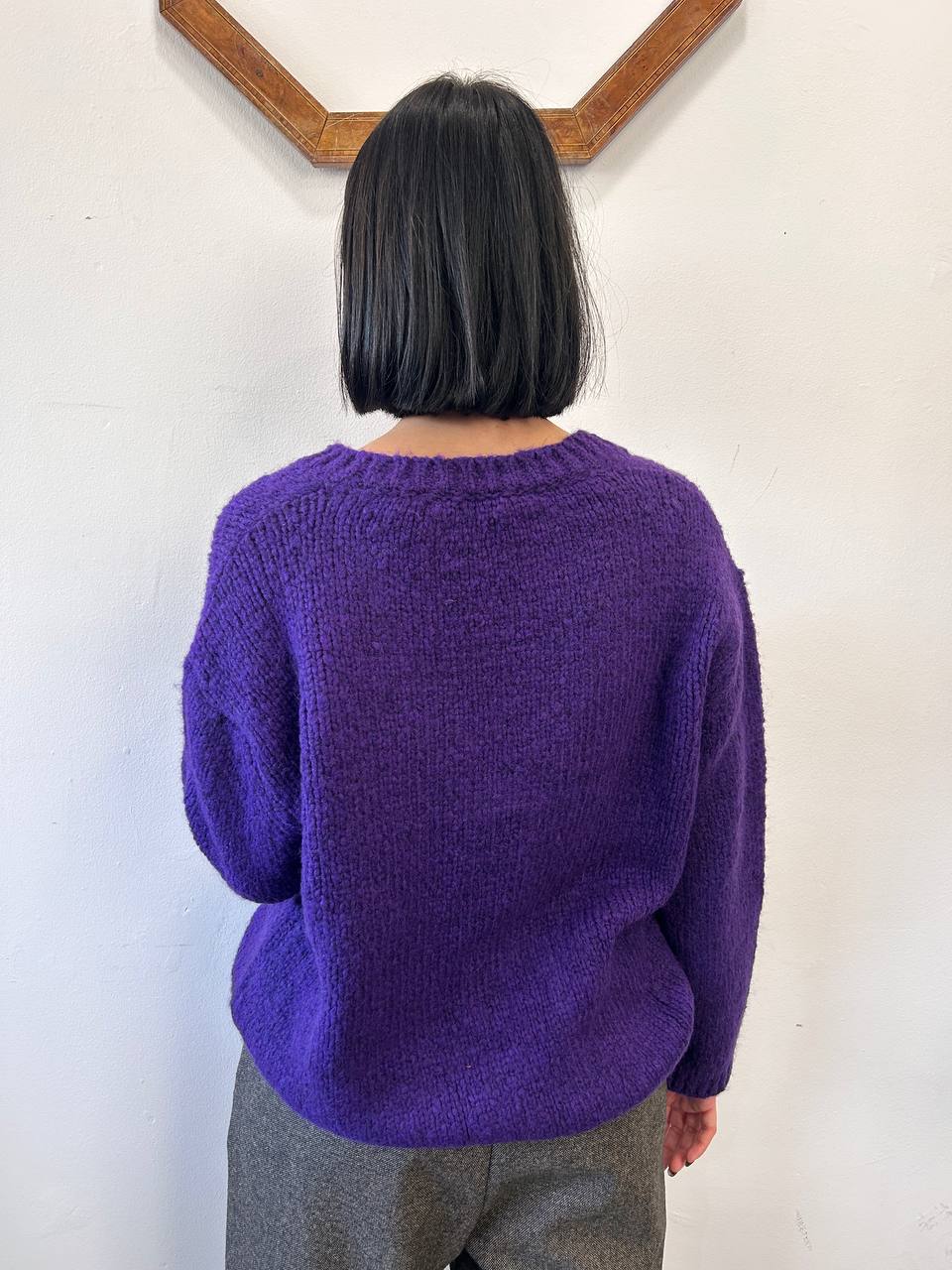 Maglione over con scollo a V Melina